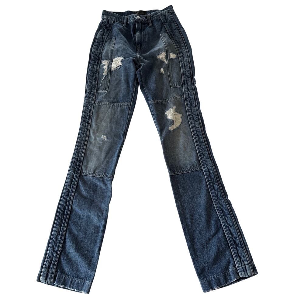 RtA | Medium Blue Malka Double Knee Bareback Slim cut stacked Jeans | Size 26